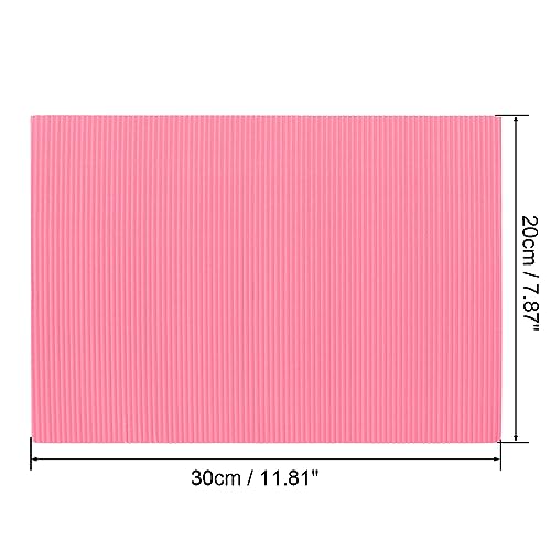 Image of uxcell 10pcs Corrugated Cardboard Paper Sheets,Pink,7.87-inch x 11.81-inch,for Craft and DIY Projects