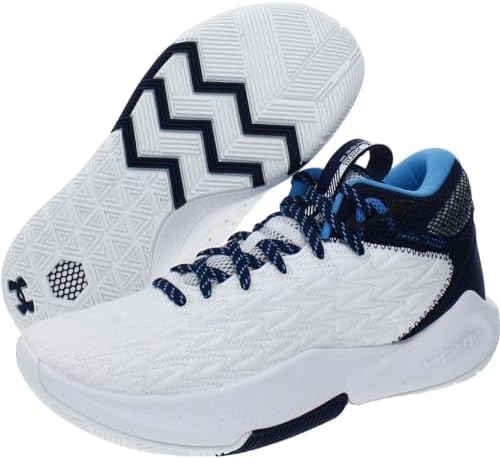 navy blue and white basketball shoes