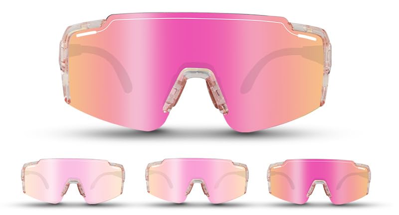 Generic Motorcycle Riding Glasses Photochromic Lens Bike Goggles UV Protection For Riding,Running,and Fishing (Transparent powderframe+intelligent colorchanging powder darkening powder sheet)