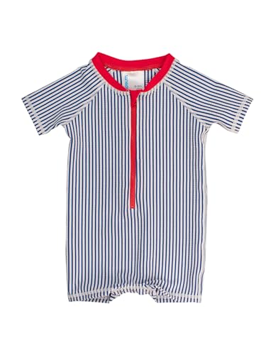 Image of RUGGEDBUTTS Baby /Toddler Boy Swimsuit, One Piece Zipper Rash Guard Sunsuit with UPF 50+ Sun Protection