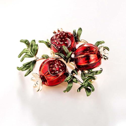 Image of BeeGift Rhinestone Fruit Brooch Pin for Women Girls,Lemon /Pomegranate /Watermelon /Banana /Strawberry /Pineapple Fruit Brooch Cute Fruit Lapel Pin Jewelry Gift for Women