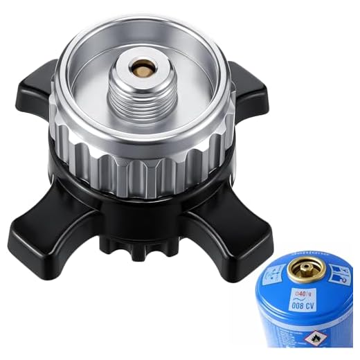 Enhon Gaskartuschen Adapter kompatibel mit Campingaz CV Easy Clic auf EN417 Schraubventil, Gasadapter aus Messing & Metalllegierung, luftdichte Verbindung für Camping- & Outdoor-Kocher
