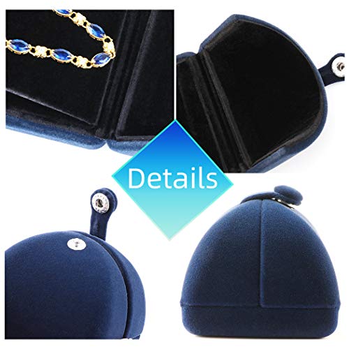 Isuperb Royal Blue Velvet Necklace Pendant Box Jewelry Gift Box Bracelet Chain Earrings Display Storage Case For Christmas Engagement Proposal #TOP3