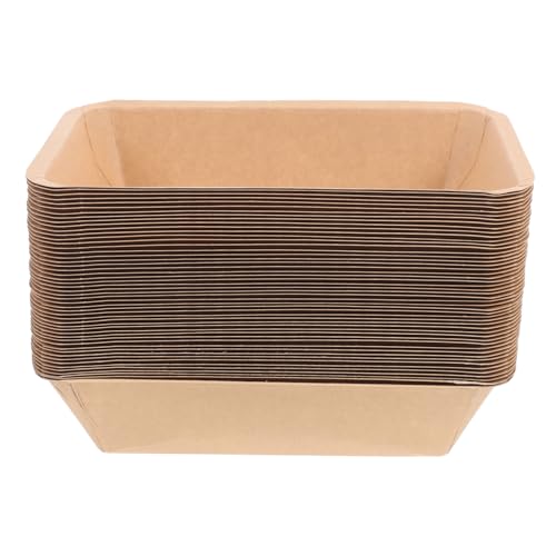 PRETYZOOM 50 Bandejas De Papel Para Barbacoa Bandejas Apilables Para Servir Cangrejos De Río Mariscos Fiestas Al Aire Libre Color Caqui