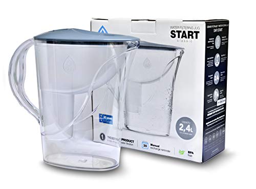Dafi Start Classic Caraffa Filtrante Per Acqua 2.4L, Moderna Brocca Acqua Filtrante | Elimina Cloro, Impurità e Metalli Pesanti