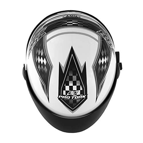 Pro Tork Capacete Super Sport Moto 60 multicor (Branco/Cinza/Preto)