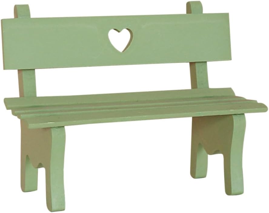 Sofa Bench Miniatures Outdoor Accessories Mini Furniture Porch Chair Figurine Decorative Garden Bench 1 12 Bench Small Chair Ornaments Wooden Stool Green Wooden Sofa Groceries