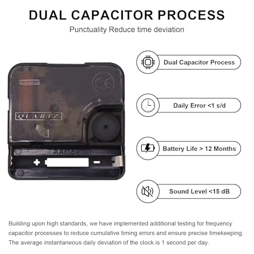 Reloj de pared personalizado silencioso, 8 pulgadas, analógico miniatura 5