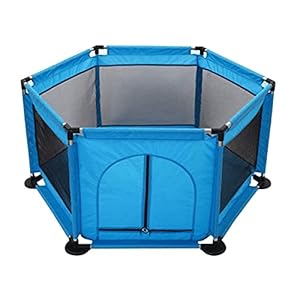 Honelevo Foldable Baby Kids Playpen Activity Center with 50 pcs Balls Safety Protection Care Crawling Folding Fence Toys…