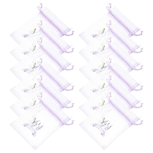 TOYANDONA Sacchetti di Garza Coulisse 20 Pezzi, Bustine Vuote Piccole per Lavanda, Sacchetti Vuoti Multiuso per Conservazione Armadio e Profumazione Ambienti