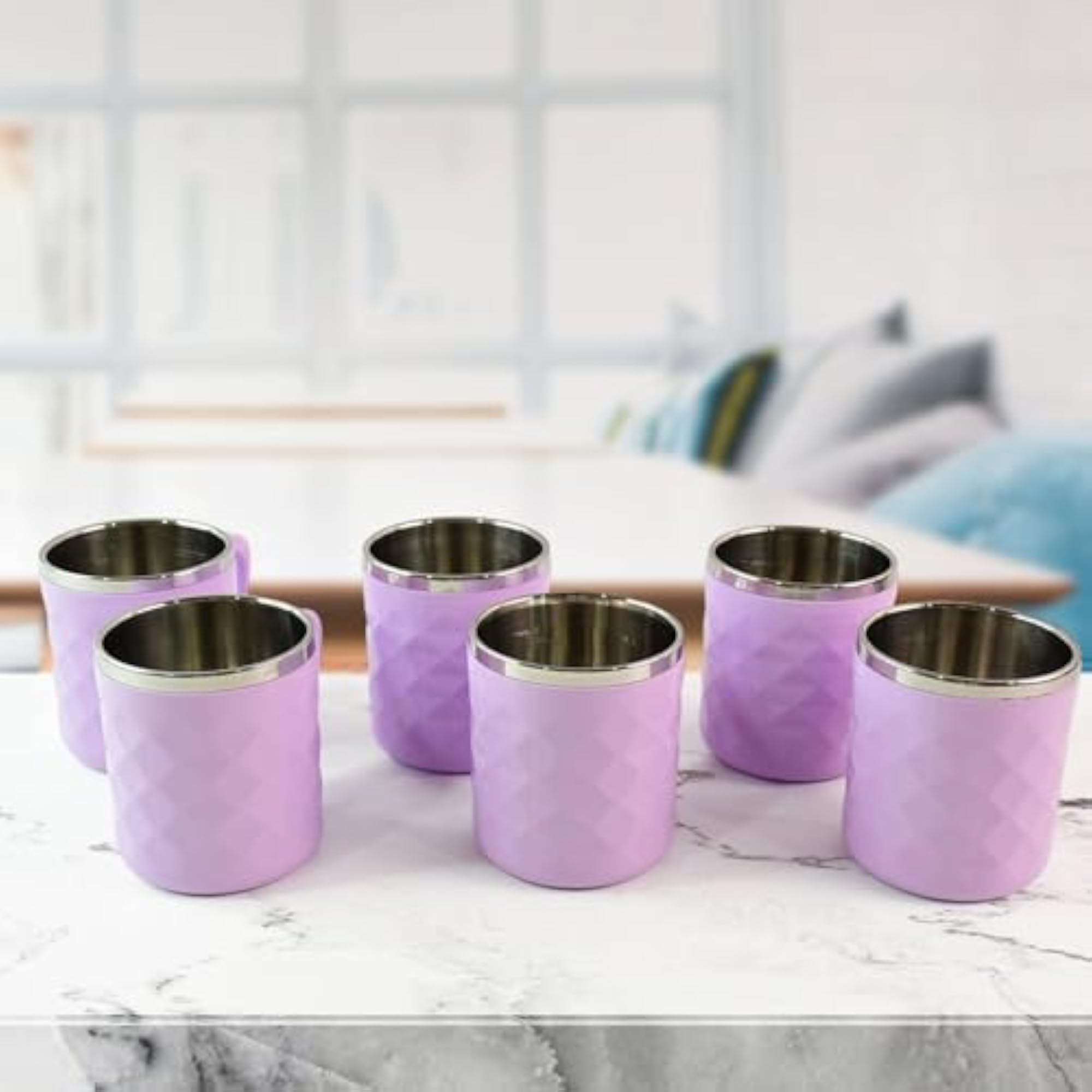 Tea Cup Set, 6 Pcs, 200 ml Each Glass Cups