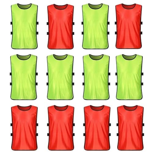 Keuyeo 12 Uds. Baberos De Entrenamiento De Fútbol para Niños, Camiseta Sin Mangas De Malla, Chalecos De Práctica para Equipo De Y Fútbol