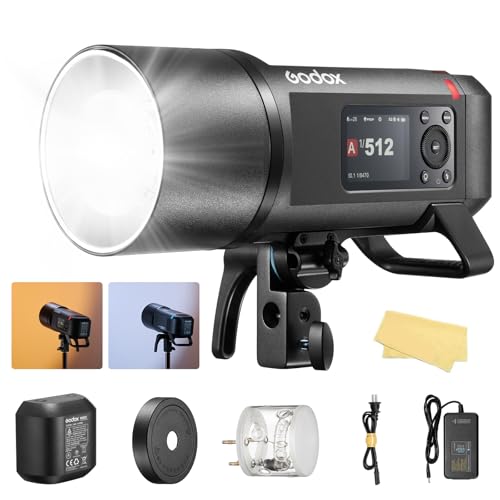 Godox AD600 Pro II AD600Pro II Strobe Flash, TTL 600W All-in-One Outdoor Flash with 40W Bi-Color Modeling Light 2.4G 1/8000 HSS for Canon Sony Nikon Fujifilm Fuji Olympus Panasonic