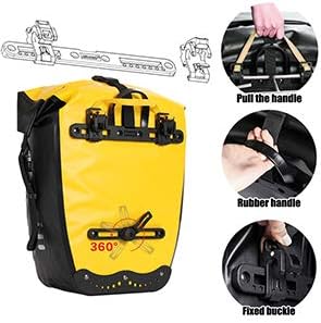 Rhinowalk Bike Bag Waterproof Bike Pannier Bag 20L for Bicycle Cargo Rack Saddle Bag Shoulder Bag Laptop Pannier Rack Bicycle Bag Professional Cycling Accessories