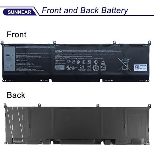 Image of 69KF2 86Wh Battery Replacement for Dell XPS 15 9500 9510 9520 G15 5510 5511 5515 5520 5521 Precision 5550 5560 5570 G5 G7 G16 Alienware M15 R3 R4 R5 R6 R7 M17 R3 R4 Inspiron 7510 7610 7620 8FCTC P87F