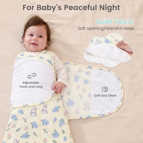 Baby Swaddle Sleep Sack 6-12 Months, 1.0 Tog, 100% Cotton — 사진 3