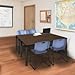 Romig Trek 60 x 24 in. Training Seminar Table- Neo Walnut Top, Black Legs
