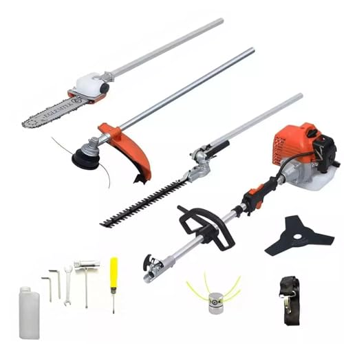4 in 1 Decespugliatore a Scoppio 52cc 2T tagliasiepi disco tre denti troncarmi