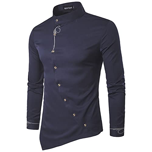 Chemise boutonnée élégante pour homme coupe ajustée et imprimé floral