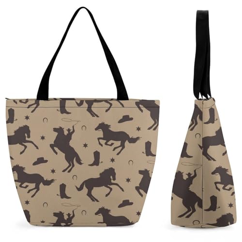 Sac à bandoulière pour femme grand volume - Cabas shopping et voyage Ombre De Cheval