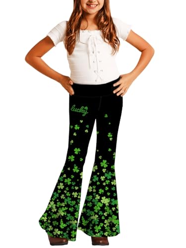 Image of Deerose Girls Halloween Hippie Bell Bottom Pants High Waist Flare Pants 5-14 Years