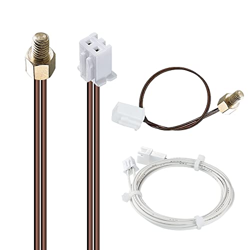 3D Printer Thermistor 100k NTC 3950, M3 Stud Thermistor 100k ntc 3950 Temperature Sensor with 1 Meter Extended Cable Wire Use for Ender 3 V2 Pro CR10 and Other 3D Printer Extruder Hotend,