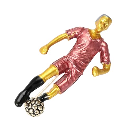 Broche esmaltado de atleta de fútbol único y elegante, accesorios de Pin de aleación para ropa informal, regalo para amantes del fútbol, ​​joyería con temática deportiva