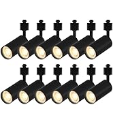 Bravsekai 12PCS LED Black Track Lighting Heads (No Track Rails) with Replaceable GU10 Bulbs, 6000...