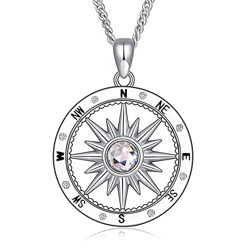 Compass Necklace for Women Inspirational Nautical Dream You Are My Compass I'd Be Lost Without You Pendant Necklaces for Mother's Day Graduation Jewelry Gifts