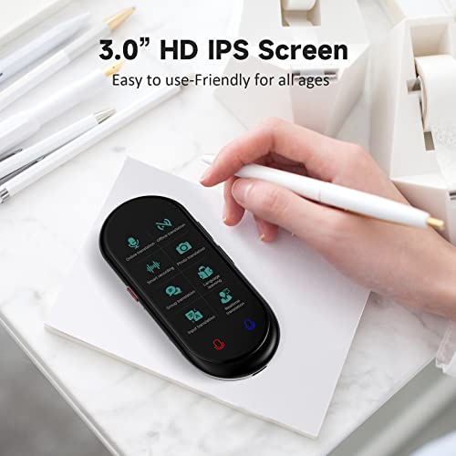 Hasled Language Translator Device, Portable Two-Way Instant Translator, Offline Online Voice Photo Translation, 137 Languages Supported, High Accuracy Device For Travel Business Learning (Black) #TOP4