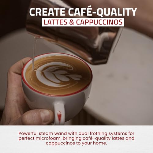 La Pavoni Esperto Abile 16-Cup Lever Espresso Machine - Chrome Finish with Custom Rosewood Handles, 54-Ounce Nickel-Plated Boiler, Dual Frothing Systems & Group Pressure Gauge - Made in Italy