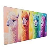 Grand Tapis de Souris XXL 1500x600mm, Animaux en Couleur Tapis de Souris Gamer, Étanche Mousepad Gaming avec Bords Cousus et Base en Caoutchouc Antidérapante, pour Gamer, Personnel de Bureau P1461