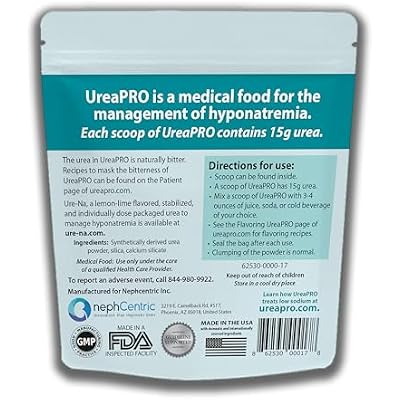UreaPro - Stabilized urea for Hyponatremia/Low Sodium/SIADH/SIAD, from The Makers of ure-Na.