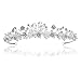 SAMKY Handmade Bridal Flower Rhinestone Crystal Prom Wedding Crown Tiara T956