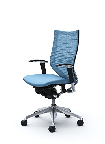 オカムラ 岡村製作所 デスクチェア オフィスチェア バロン ハイバック 可動肘 座クッション アクアブルー CP85BR-FGR4