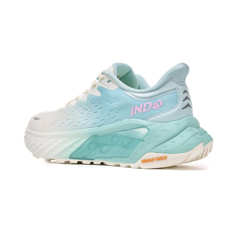 JNDO Casual Sports Shoes, lace-up Design, Soles Using Nikola Tesla Valve Breathable Midsole Technology, Suitable for Running, Hiking and Daily Leisure?Sea Salt White?9