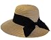 Jasmine Sun Hat Women's Lightweight Packable Bucket Straw Beach Hat,Nature