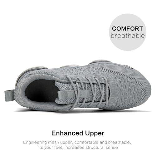 Image of Socviis Men's Air Cushion Running Shoes Breathable Tennis Fashion Sneakers Non Slip Workout Casual Sport Shoes Gym Training Comfortable Walking Shoes