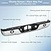KUIPERAUTO Chrome Rear Step Bumper Assembly Compatible for 2007-2013 Toyota Tundra Pickup with LED Square Light Steel Complete Back Bumpers -WITH Parking Sensor Holes