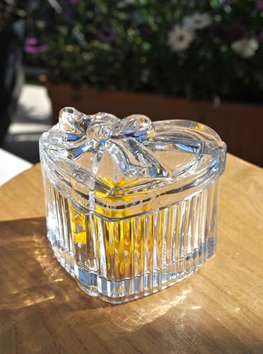 Kalpli Kurdele Cam Şekerlik Hediyelik Kapaklı Takı - 1 Adet - Görsel 1