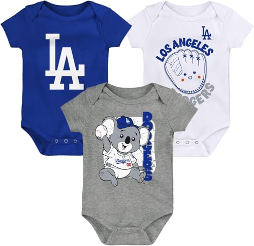 Image of Outerstuff MLB Newborn & Infants 0-24 Months Change Up 3 Piece Onesie Creeper Romper Set