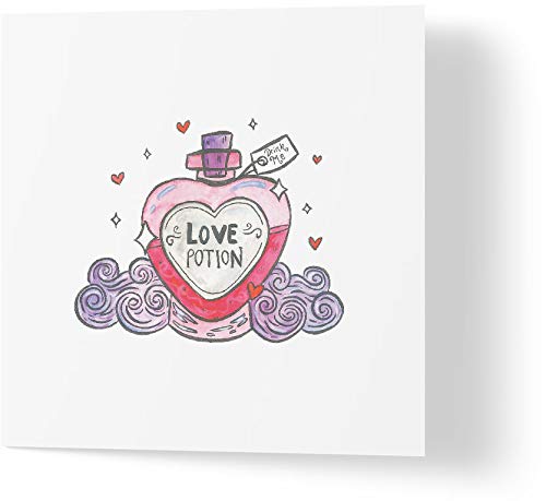 Wuzci Carte de Saint-Valentin « Love Potion » - Longueur : 150 mm - Largeur : 150 mm Cover
