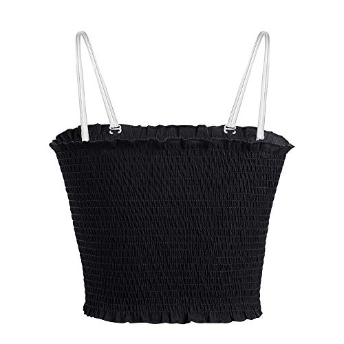 Women’s Strapless Pleated Sexy Tube Crop Tops4