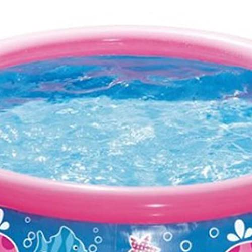 Summer Waves P1000515B167 Quick Set 5Ft X 15In Round Inflatable Ring Backyard Kids Toddler Kiddie Swimming Splash Wading Pool, Pink Whale Print #TOP3