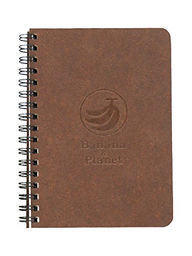 ミヤザワ バナナペーパー ノ―ト A6 無地 リング (濃茶)