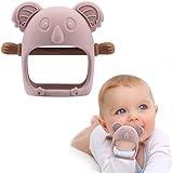 Beißring Baby Koala Beißring Baby Kauspielzeug Spielzeug Baby 3 Monate Beissring Baby Teether Baby Silikon Schnuller Beißring Silikon Beisringset Baby (Rosa)