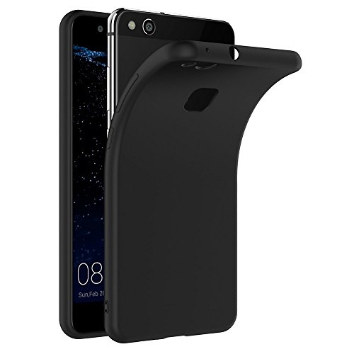 Cophone - Cover per Huawei P10 Lite, in gel TPU silicone morbido, ultra sottile con antiurto, colore: Nero