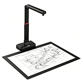 BEESOM Scanner Grand Format A2,Scanner Portable Recto Verso,23MP Résolution,Numérisation Rapide,Suppression Traces,OCR vers PDF/Word/Excel,Léger Pliable,pour Bureau Bibliothèque École
