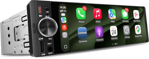 [in‑Cell Display] 6.3" Single Din Car Stereo with Wireless CarPlay