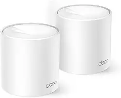 [Novo] TP-Link Deco X10 (2-pack) | Sistema Wi-Fi Mesh 6 AX1500 para toda a casa - Cobertura de até 360 m², 3 portas Gigabit por unidade, canal de banda de 80 MHz, ODFMA, 1024 QAM, branco